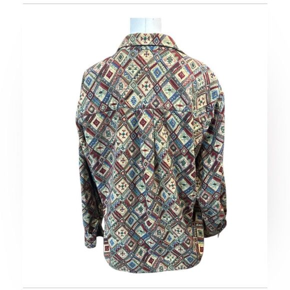 David Brooks VINTAGE Women’s Size 8 Aztec Western Long Sleeve Button Down Shirt - Picture 2 of 9